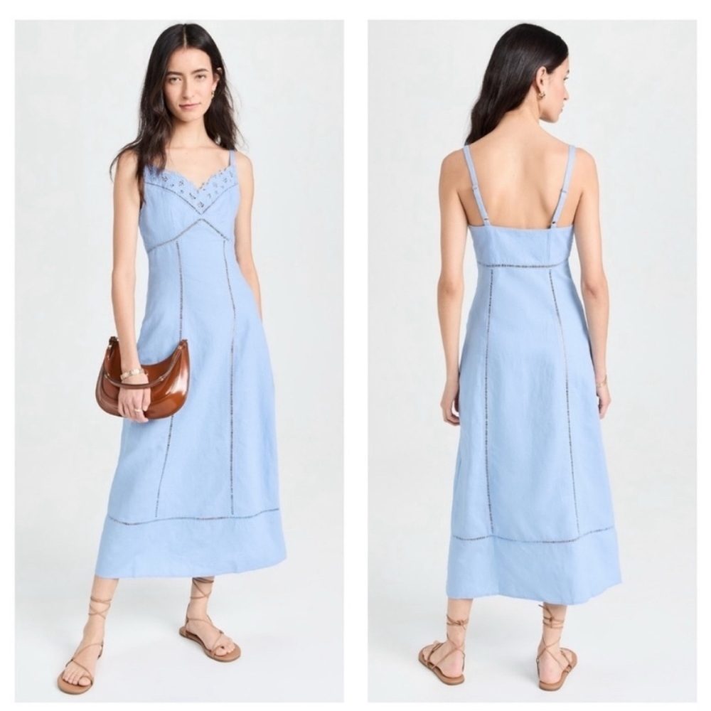 Madewell Lace Neckline Midi Dress